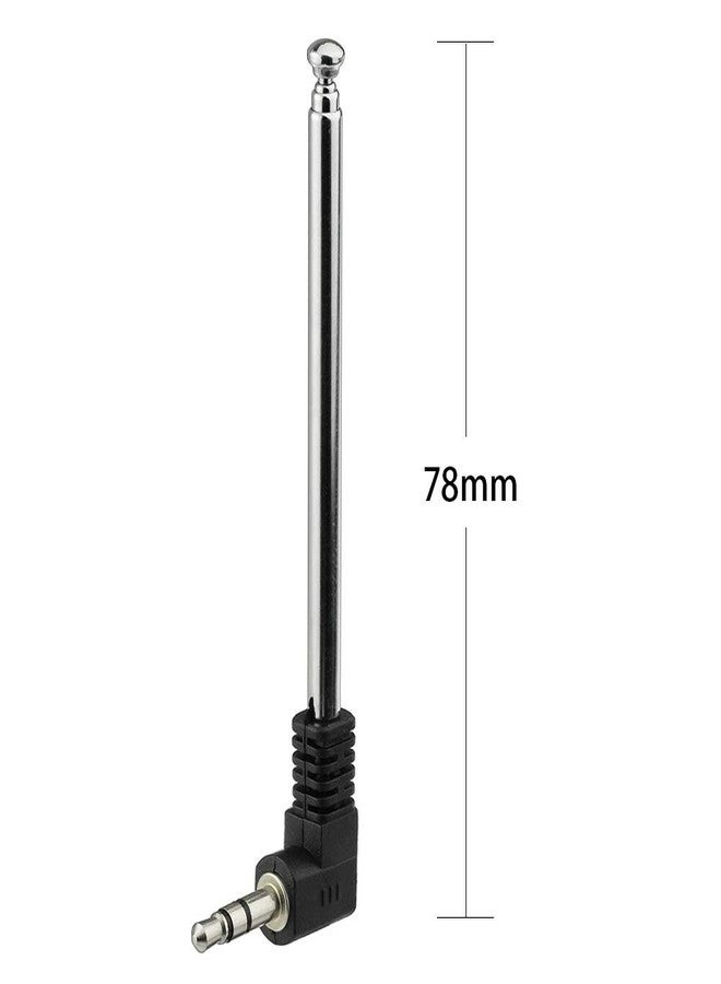 Bingfu Mini FM Radio Antenna 3.5mm Male Telescopic FM Antenna Portable 2-Pack Compatible with Indoor Stereo Receiver AV Audio Video Home Theater Receiver Mobile Cell Phone Bose Radio - Image 2